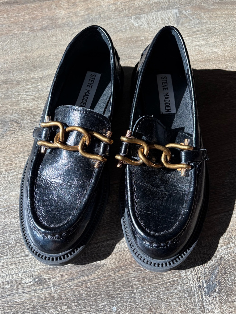 Steve Madden Black Karmine Loafers